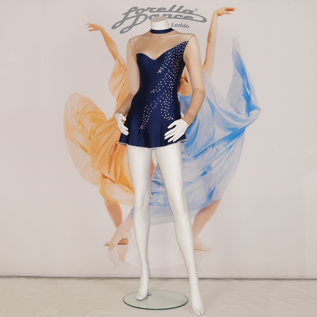 BODY CON GONNELLINO E STRASS ART. 342G